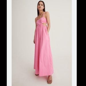 Hansen + Gretel Iman Cut-Out Maxi Dress pink size m